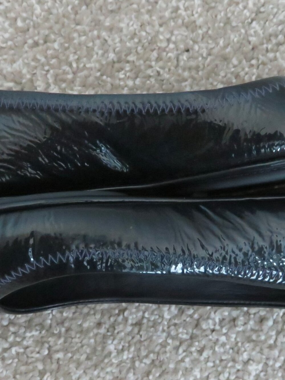Tory Burch Navy Patent Leather Travel Ballet Flats - 7.5 M - Picture 6 of 9